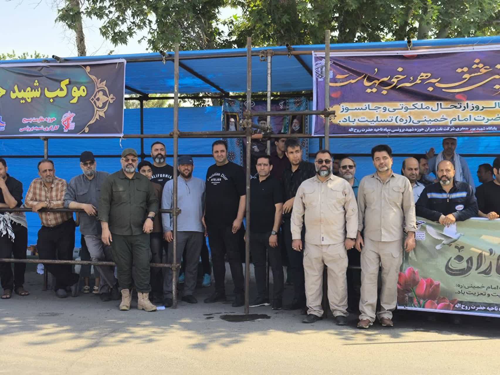برپایی ایستگاه صلواتی در حرم مطهر امام راحل بنیانگذار جمهوری اسلامی ایران توسط شرکت نفت بهران 