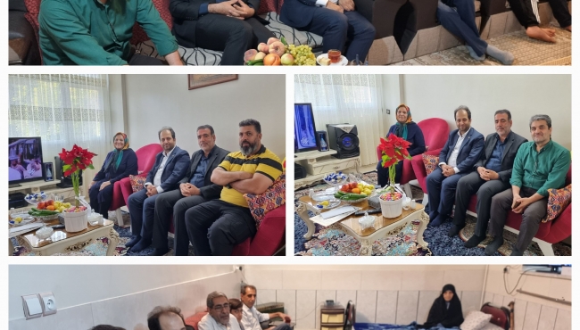 بازدید از خانواده شهدای شرکت نفت بهران به مناسبت هفته دفاع مقدس