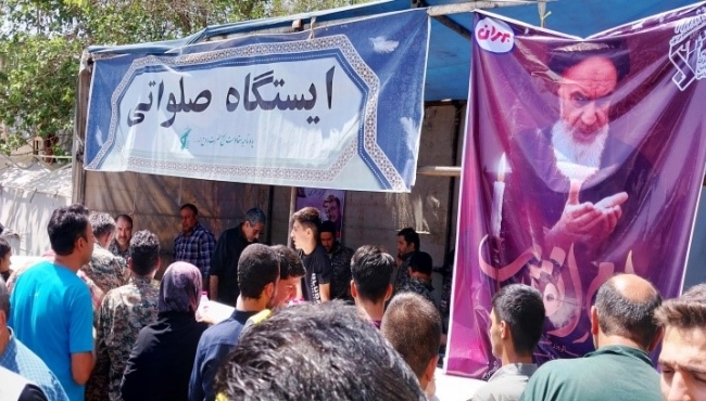 برپایی ایستگاه صلواتی بهران در مراسم سالگرد ارتحال حضرت امام خمینی (ره) 